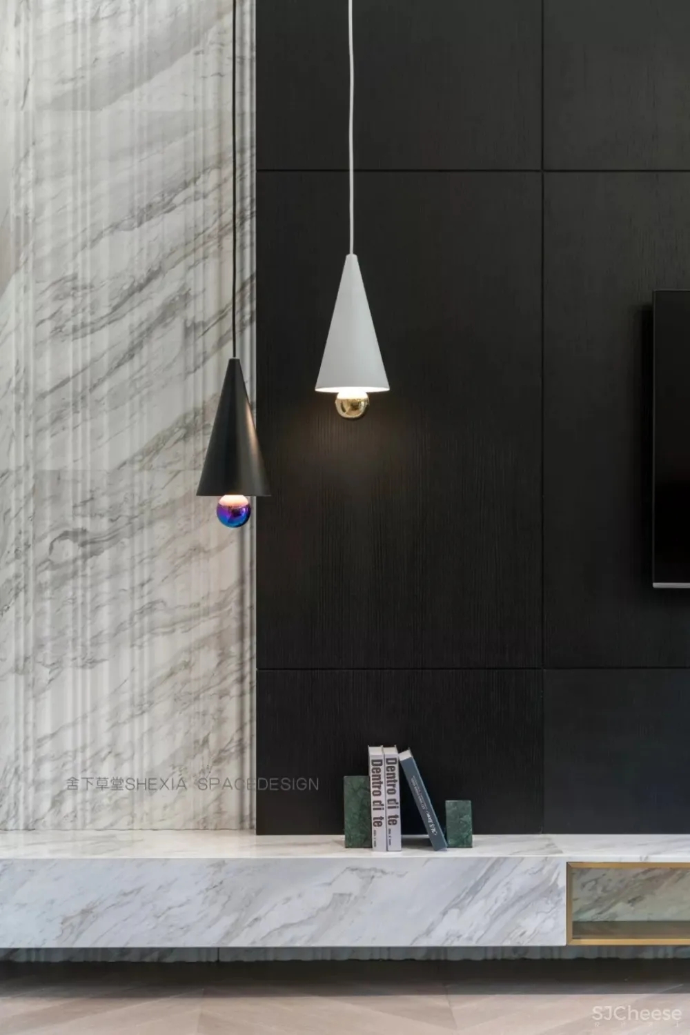 1120㎡轻奢别墅,一半冷艳一半迷红 | 舍下空间