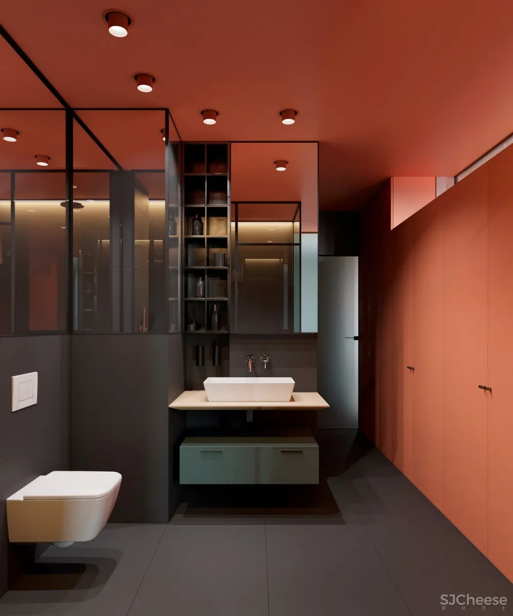 绿+橙 基辅个性公寓设计 | Elena Fateeva 首