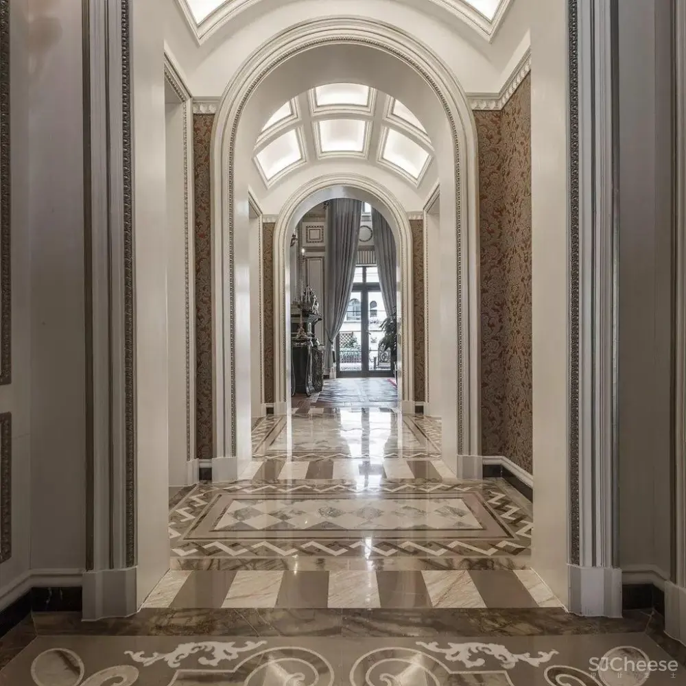 法式宫庭风格别墅案例丨完整CAD施工图+实景效果图丨CAD+JPG丨229M