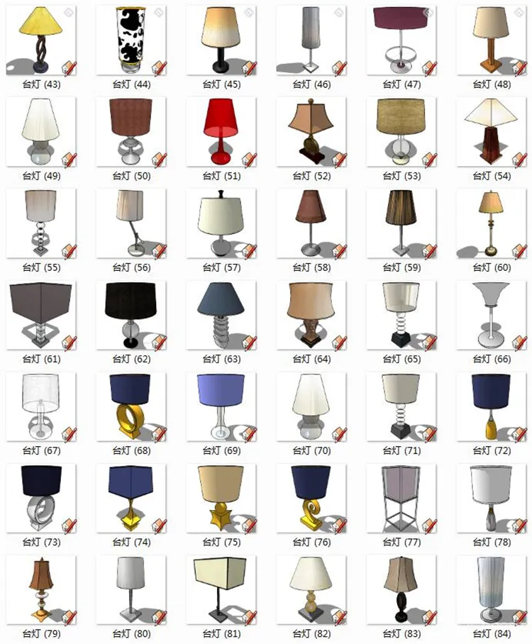 室内SU灯具模型丨SketchUp草图大师丨1500个灯具模型库丨Skp格式丨1.31GB