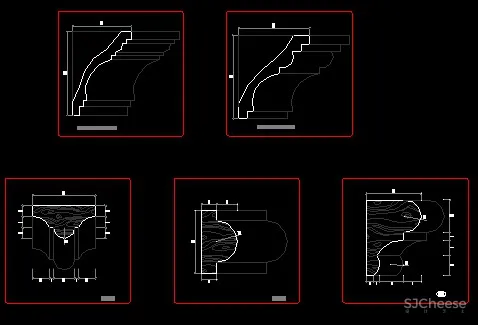 170款天花吊顶布局丨81款天花图案cad图库丨35款天花剖面图