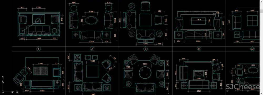 超级全能CAD图库丨天地墙图库+家具图库+节点+装饰线条丨728M