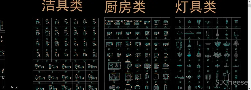 超级全能CAD图库丨天地墙图库+家具图库+节点+装饰线条丨728M
