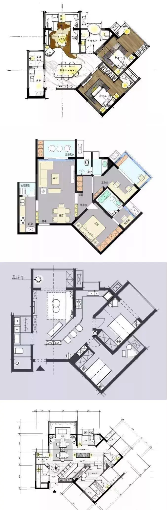 室内平面方案优化图1200套丨家居,别墅,样板房,户型平面优化丨1.28G 室内平面方案优化图1200套丨家居,别墅,样板房,户型平面优化丨1.28G