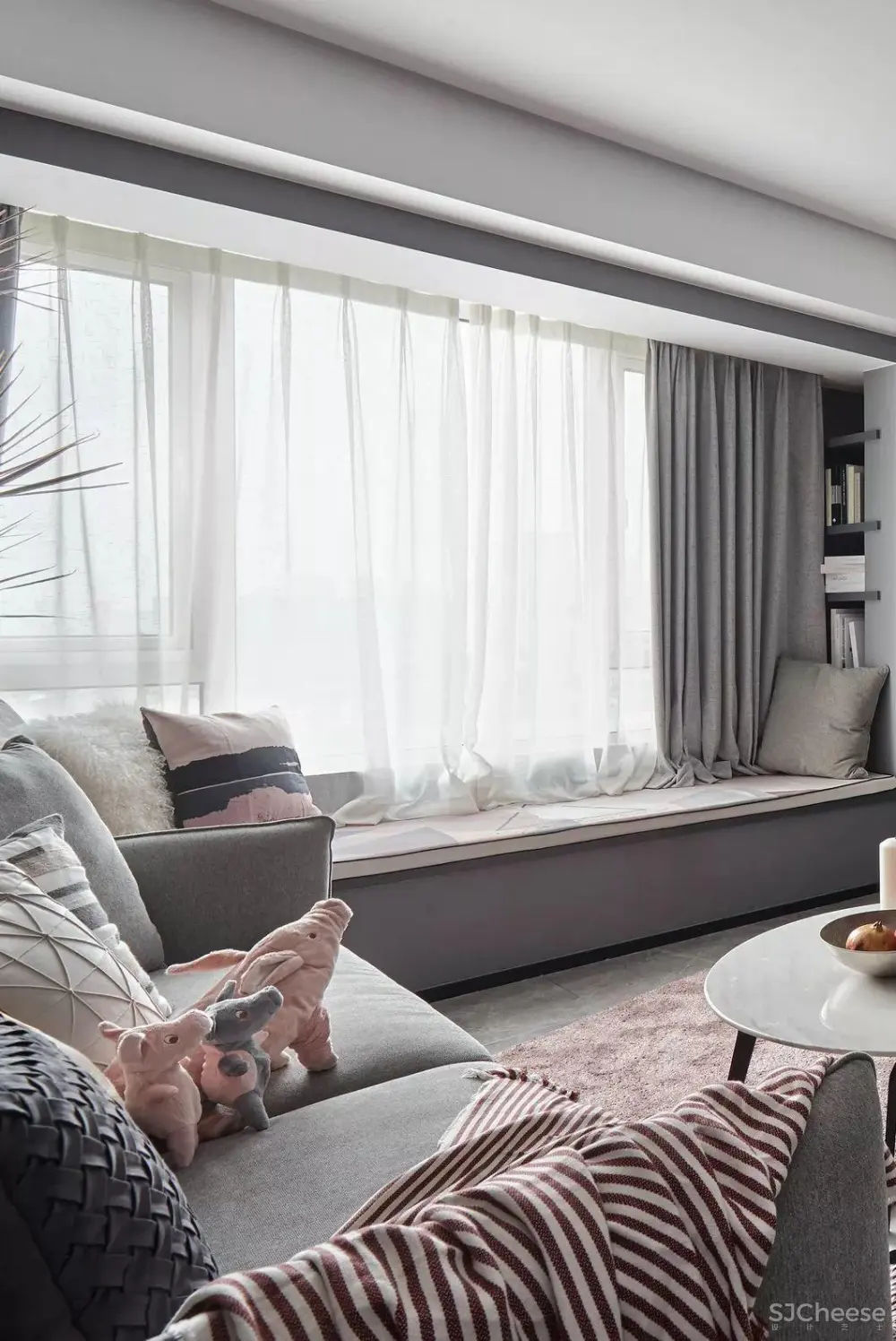 高级灰+烟粉,撩人轻熟风! 高级灰+烟粉,精致住宅-撩人轻熟风!| 所向设计