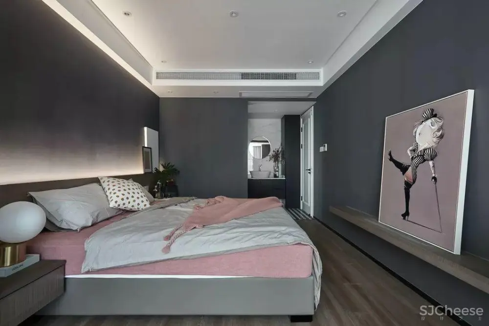 高级灰+烟粉,撩人轻熟风! 高级灰+烟粉,精致住宅-撩人轻熟风!| 所向设计
