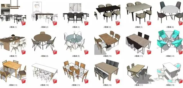 「SU模型库」现代轻奢精细草图模型丨323个丨2.05G
