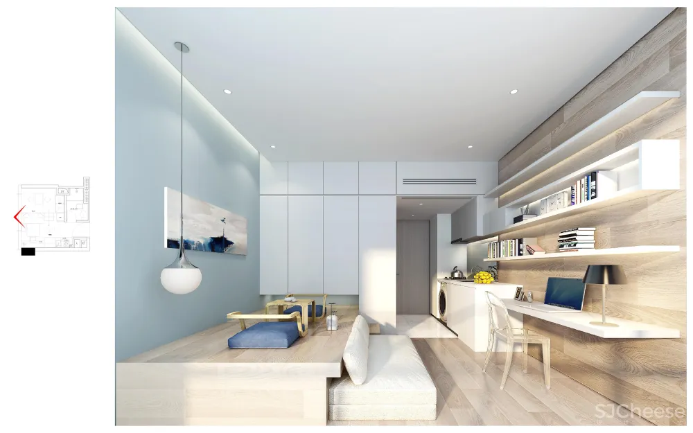 SOHO+LOFT风格公寓样板间丨5套软装方案PPT+CAD施工图丨427M