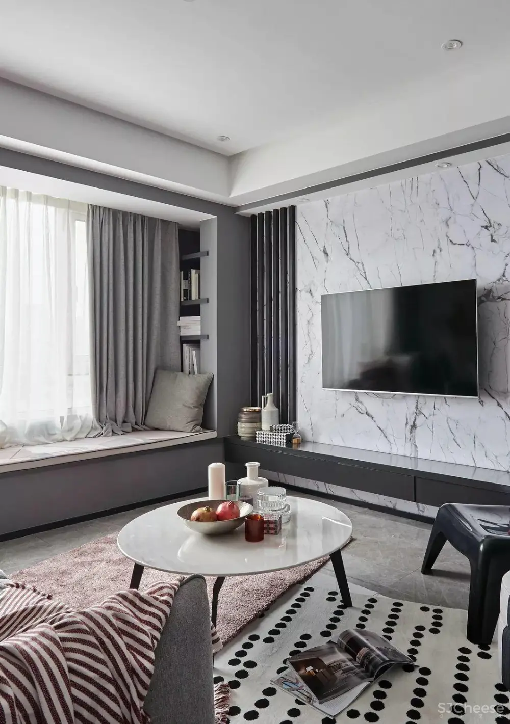 高级灰+烟粉,撩人轻熟风! 高级灰+烟粉,精致住宅-撩人轻熟风!| 所向设计