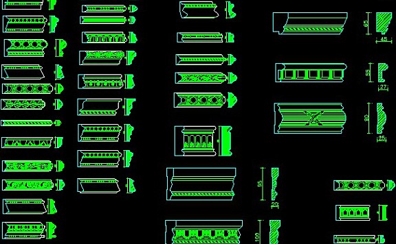 2000个各式造型线条丨踢脚线+天花角线+腰线+背景墙线条+门套线+收口线