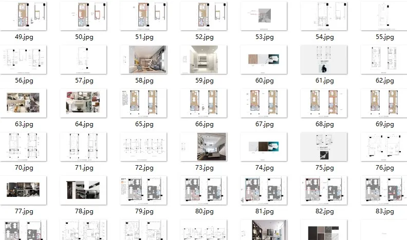 SOHO+LOFT风格公寓样板间丨5套软装方案PPT+CAD施工图丨427M