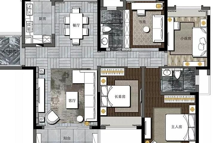 【名师案例】戴勇、青山周平、葛亚曦丨平面方案优化图合集丨方案户型设计丨170M