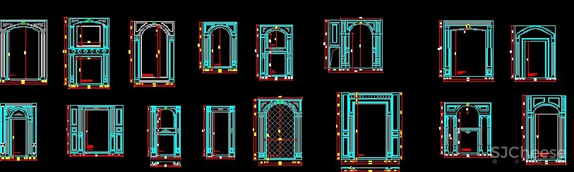 超级全能CAD图库丨天地墙图库+家具图库+节点+装饰线条丨728M