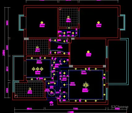 170款天花吊顶布局丨81款天花图案cad图库丨35款天花剖面图