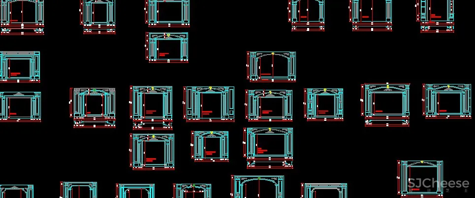 超级全能CAD图库丨天地墙图库+家具图库+节点+装饰线条丨728M