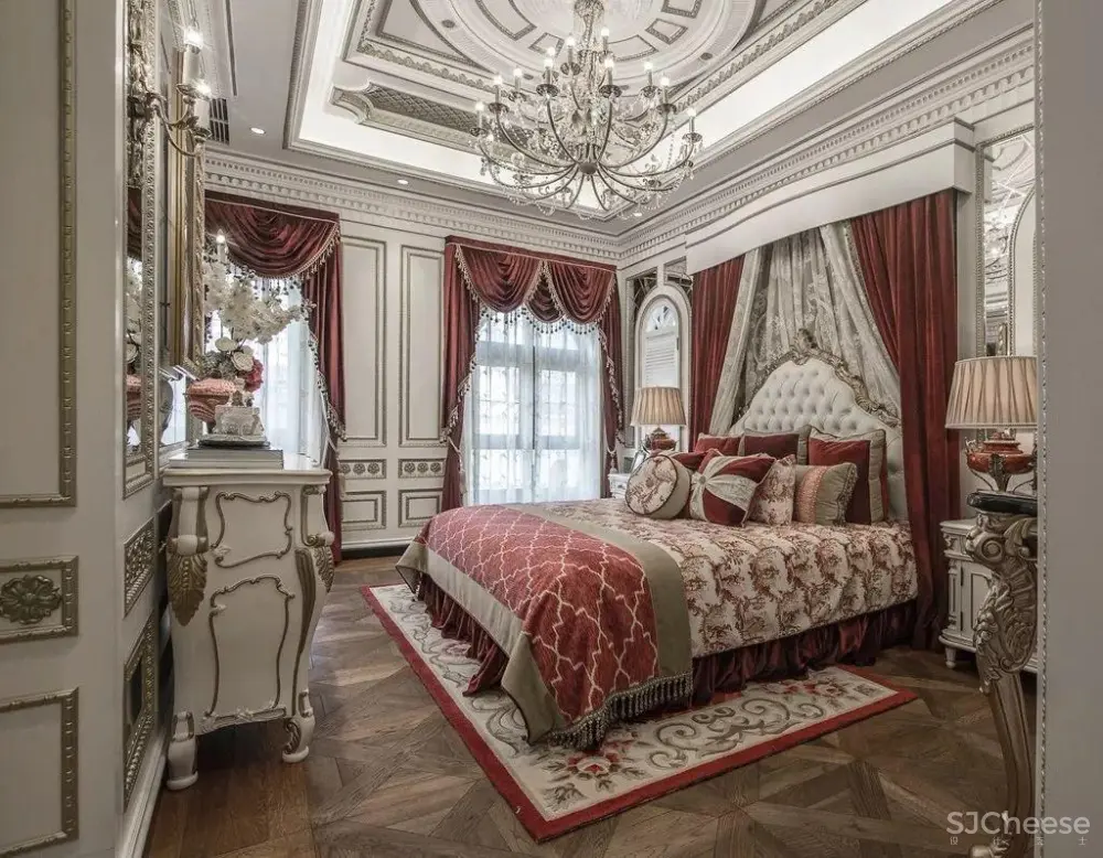 法式宫庭风格别墅案例丨完整CAD施工图+实景效果图丨CAD+JPG丨229M