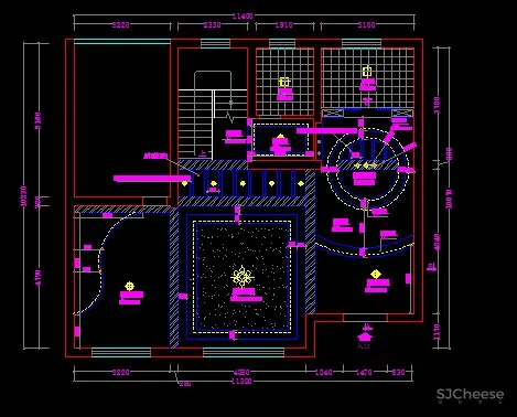 170款天花吊顶布局丨81款天花图案cad图库丨35款天花剖面图