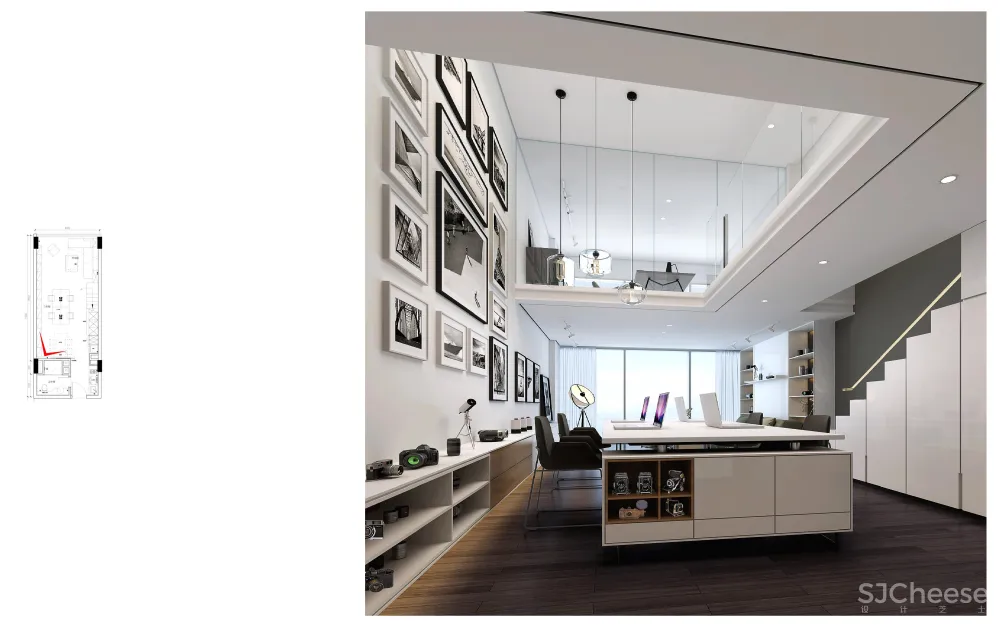 SOHO+LOFT风格公寓样板间丨5套软装方案PPT+CAD施工图丨427M