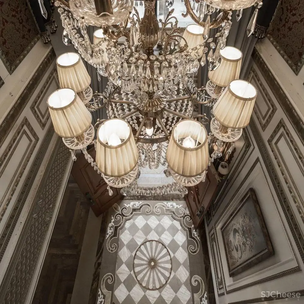 法式宫庭风格别墅案例丨完整CAD施工图+实景效果图丨CAD+JPG丨229M