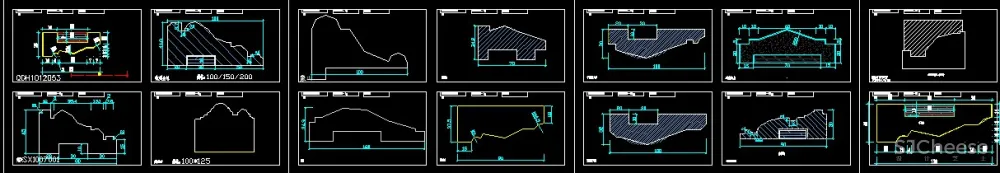 2000个各式造型线条丨踢脚线+天花角线+腰线+背景墙线条+门套线+收口线