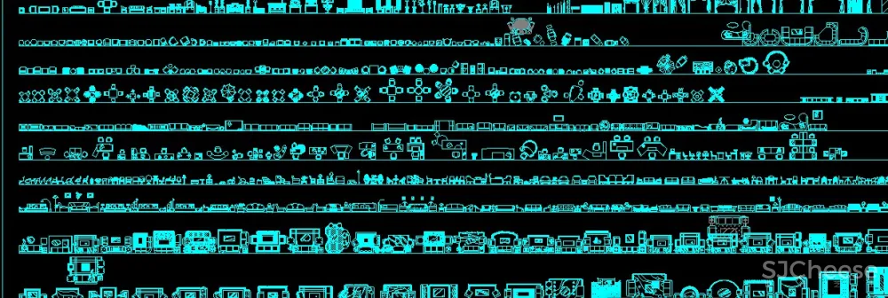 超级全能CAD图库丨天地墙图库+家具图库+节点+装饰线条丨728M