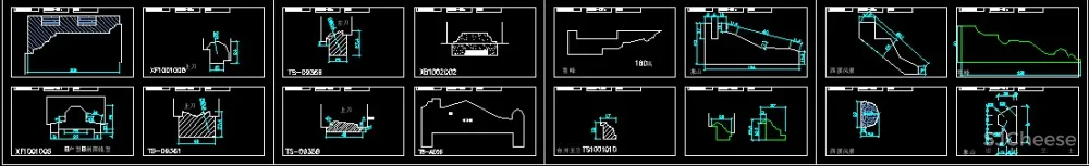 2000个各式造型线条丨踢脚线+天花角线+腰线+背景墙线条+门套线+收口线