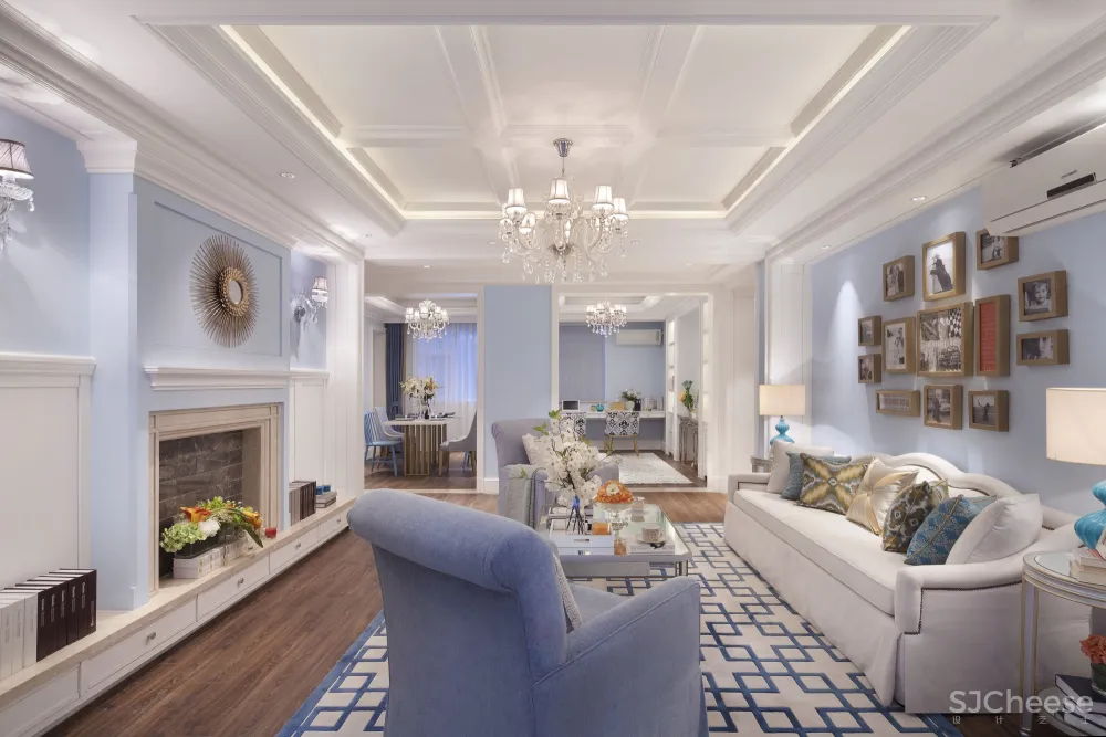 美式风格客厅、背景墙大合集【320M】