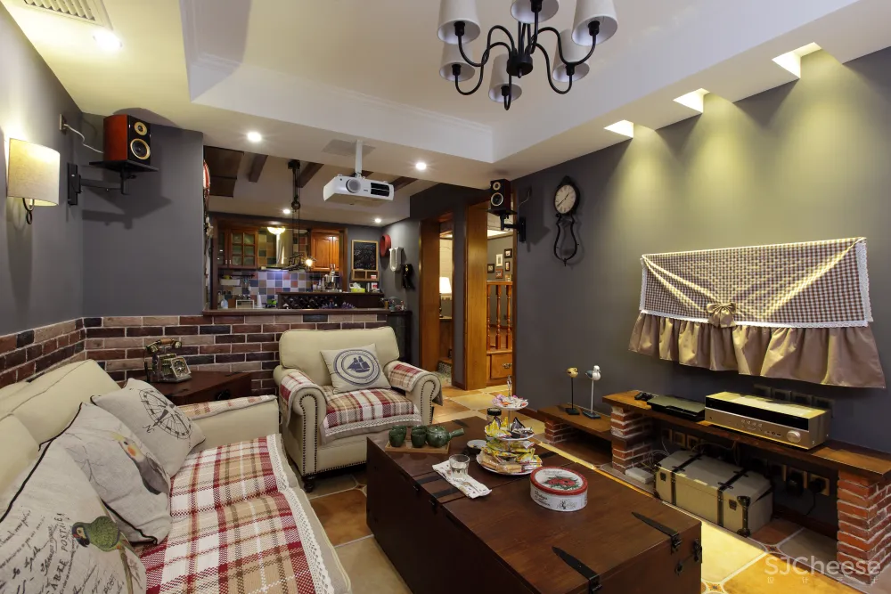 美式风格客厅、背景墙大合集【320M】