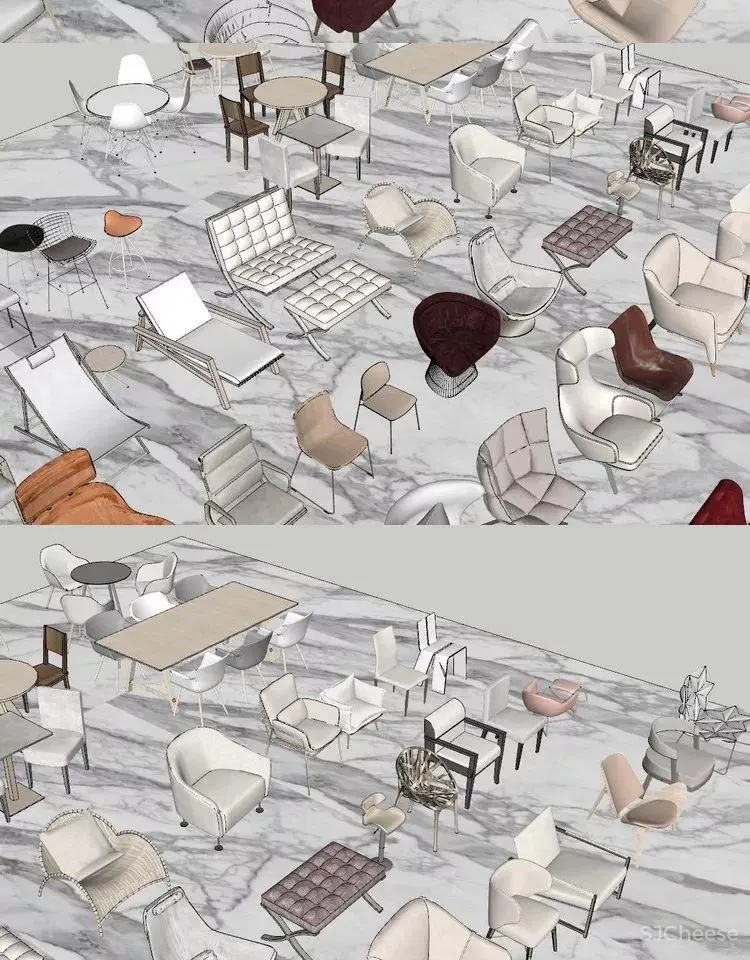 70个单体椅子模型丨SU精品模型丨SU单体模型库丨288M