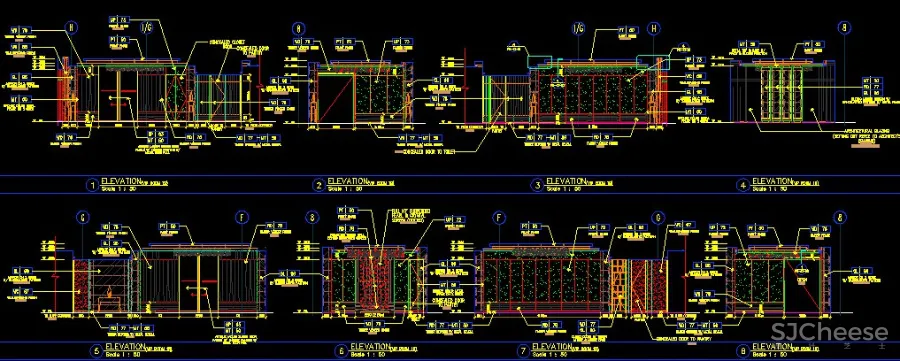 HBA最新全套制图规范+字体+图库+线型+节点+门表+图例+打印样式