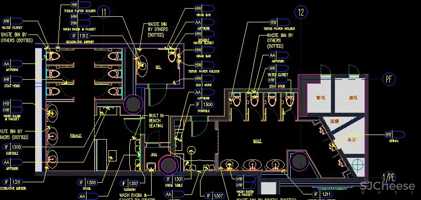 HBA最新全套制图规范+字体+图库+线型+节点+门表+图例+打印样式