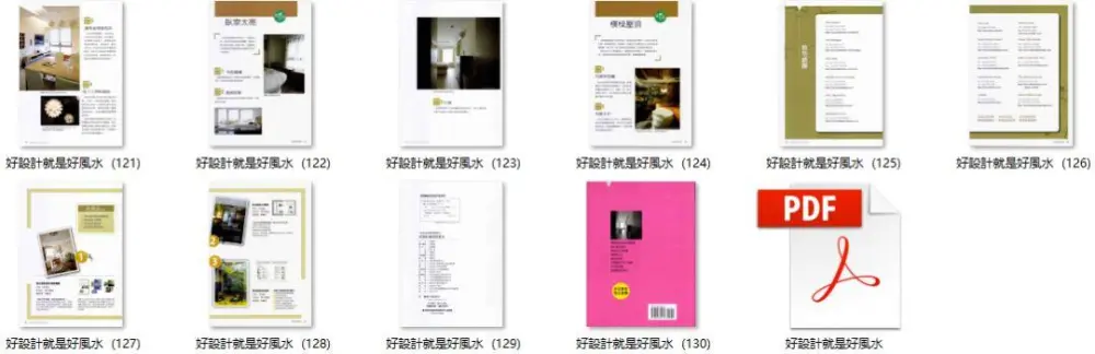 好设计就是好风水丨居家摆设风水禁忌+化解方法丨130张高清大图丨JPG+PDF丨47M