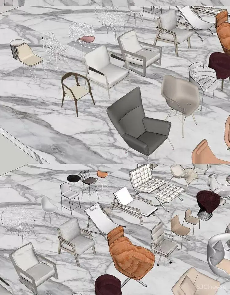 70个单体椅子模型丨SU精品模型丨SU单体模型库丨288M