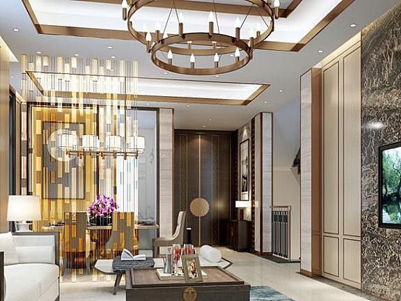 380㎡中式轻奢 – 独栋别墅｜设计方案+效果图+施工图+预算清单｜116M