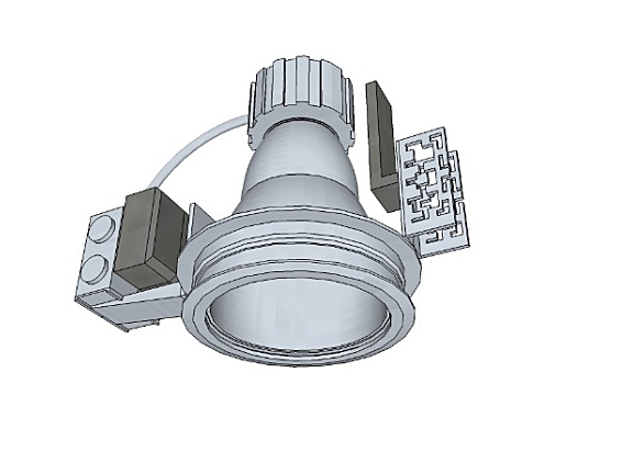 sketch up 6款常用经典筒灯，吊顶筒灯，SU草图大师筒灯模型