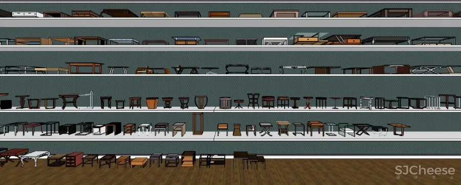 Sketchup草图大师分层精品模型库丨植物丨软装丨材质丨家具丨1.5G