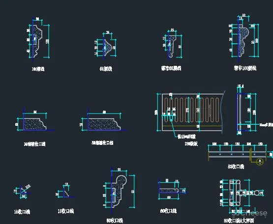 木作综合图库 I 门类+垭口+窗套+线条+壁炉+酒架+各类柜子、墙板、罗马柱 6M