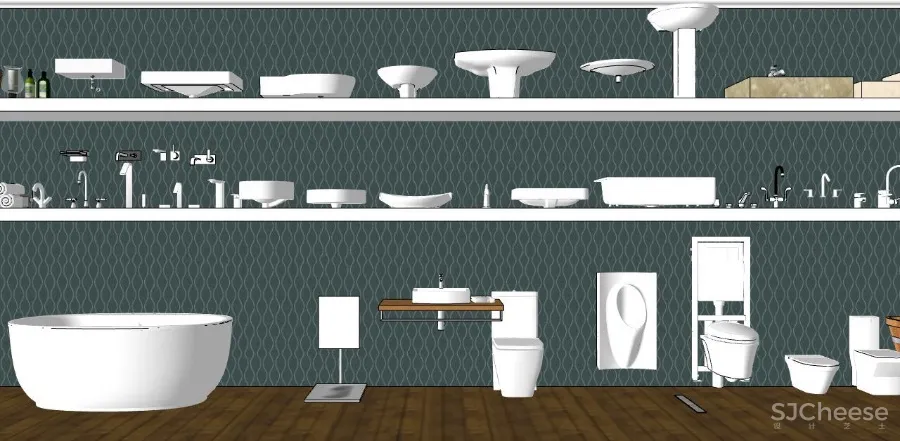 Sketchup草图大师分层精品模型库丨植物丨软装丨材质丨家具丨1.5G