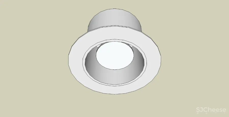 sketch up 6款常用经典筒灯，吊顶筒灯，SU草图大师筒灯模型