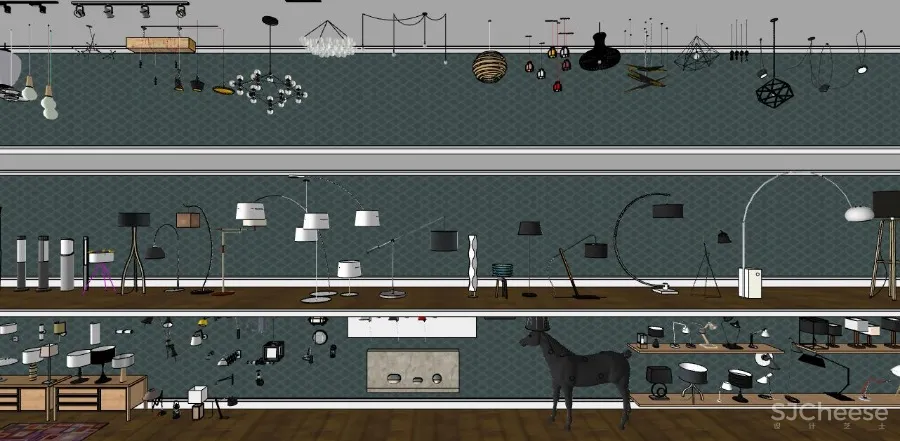 Sketchup草图大师分层精品模型库丨植物丨软装丨材质丨家具丨1.5G