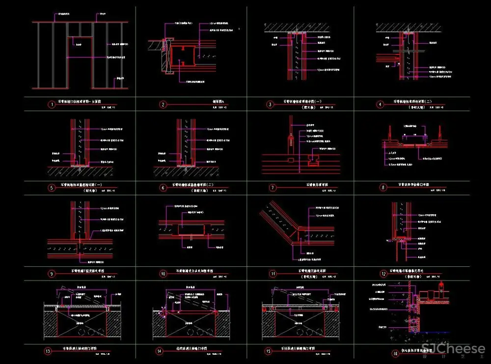 收口,节点,剖面CAD图合集丨5656套室内施工图大样节点丨DWG格式丨1.91G