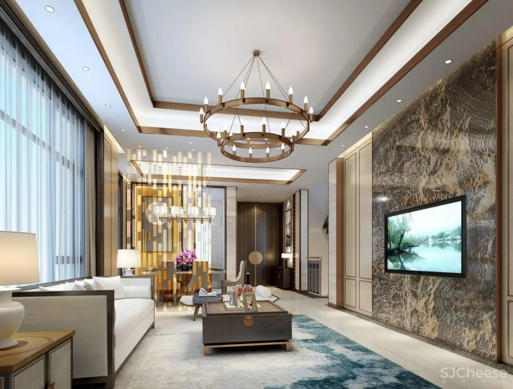 380㎡中式轻奢 – 独栋别墅｜设计方案+效果图+施工图+预算清单｜116M