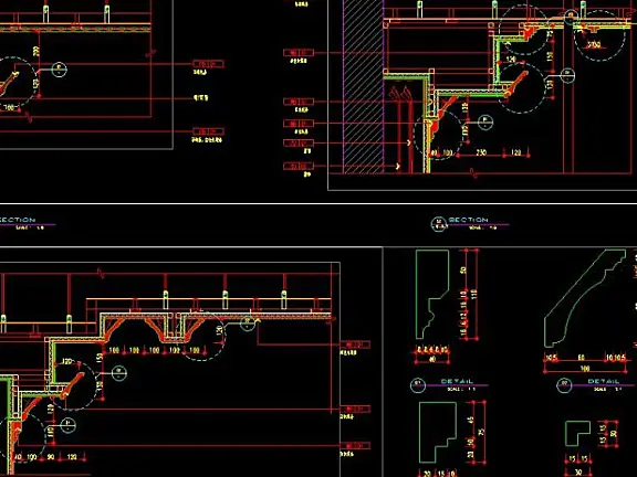 收口，节点，剖面CAD图合集丨5656套室内施工图大样节点丨DWG格式丨1.91G