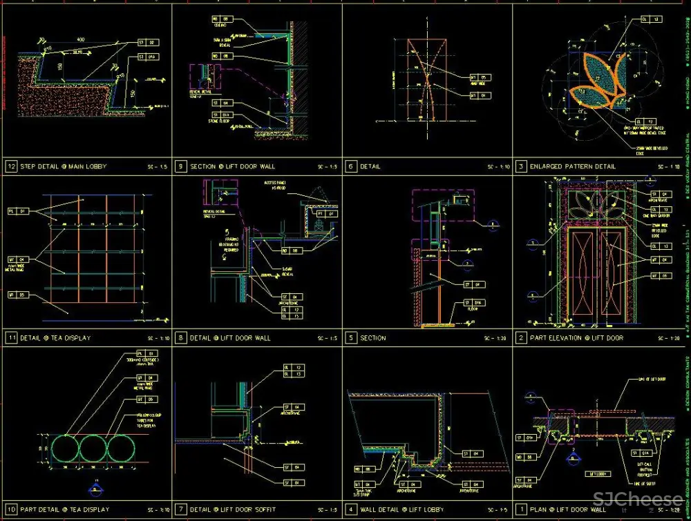 收口,节点,剖面CAD图合集丨5656套室内施工图大样节点丨DWG格式丨1.91G