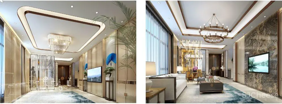 380㎡中式轻奢 – 独栋别墅｜设计方案+效果图+施工图+预算清单｜116M