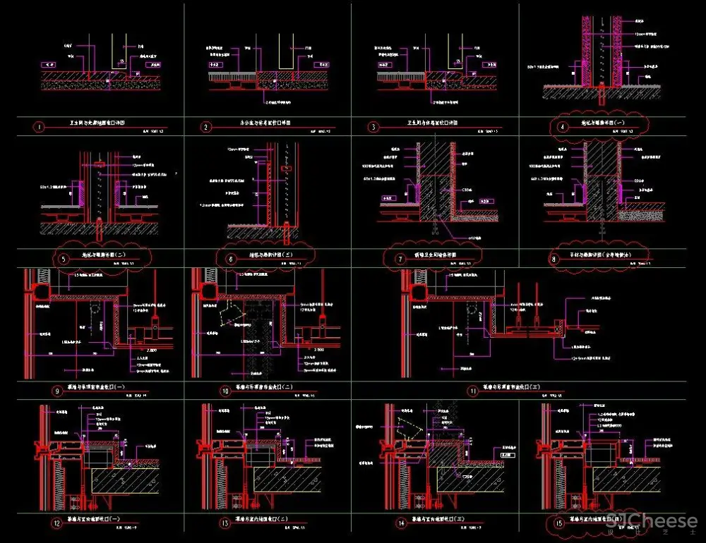 收口,节点,剖面CAD图合集丨5656套室内施工图大样节点丨DWG格式丨1.91G