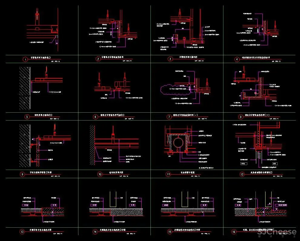 收口,节点,剖面CAD图合集丨5656套室内施工图大样节点丨DWG格式丨1.91G