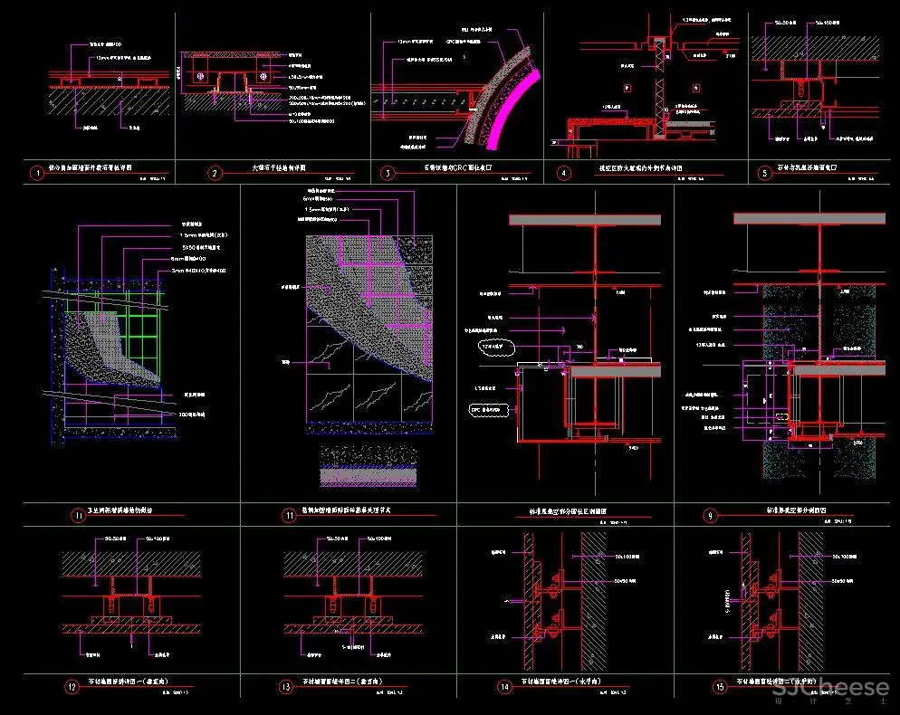 收口,节点,剖面CAD图合集丨5656套室内施工图大样节点丨DWG格式丨1.91G