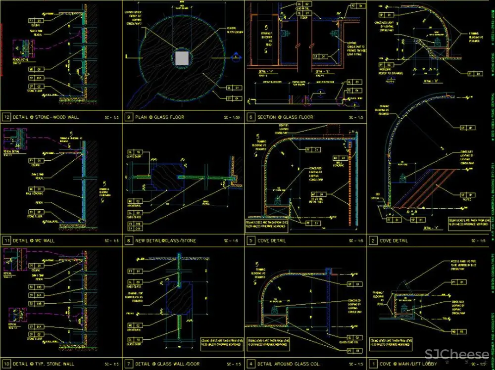 收口,节点,剖面CAD图合集丨5656套室内施工图大样节点丨DWG格式丨1.91G