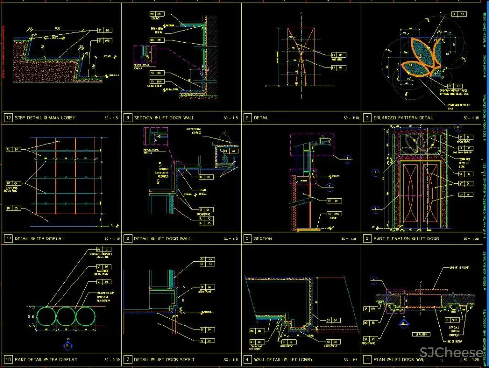 收口,节点,剖面CAD图合集丨5656套室内施工图大样节点丨DWG格式丨1.91G